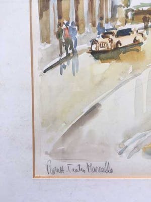 Niet of onleesbaar gesigneerd - Roma - 2x aquarel, in lijst kopen? Bied vanaf 1!