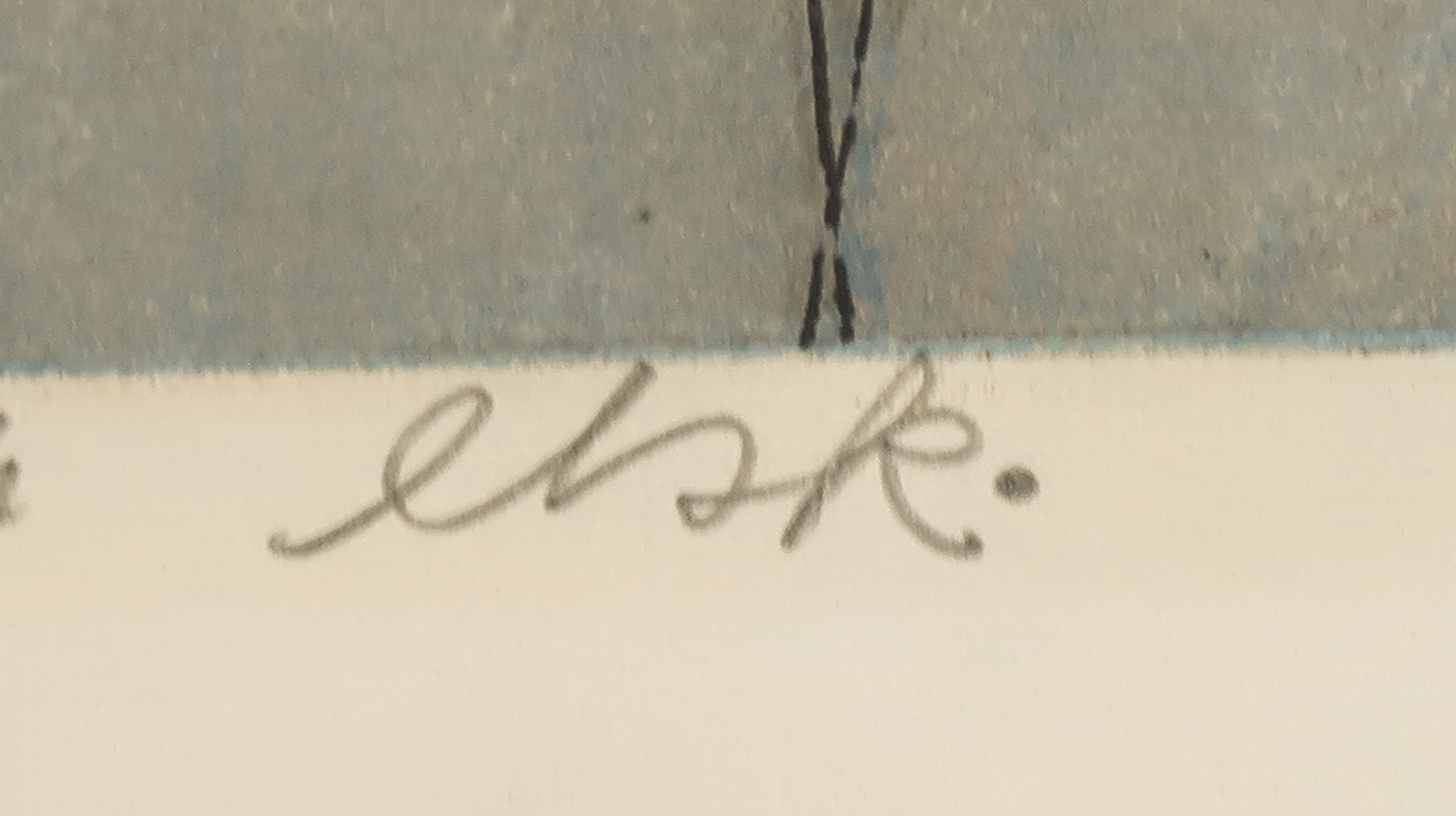 Els Korver - Ets, aquatint en monotype, Vrouw met masker kopen? Bied vanaf 1!