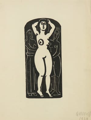 Gustav Heinrich Wolff - Houtdruk, Geburt der Venus - Ingelijst kopen? Bied vanaf 750!