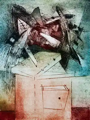 Frank Porcelijn - Temporale, aquatint ets vendu pour 36€ !
