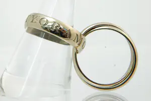 77 - Exclusieve originele 18krt wit-gouden Cartier "trinity" ring - 3 delig kopen? Bied vanaf 600!