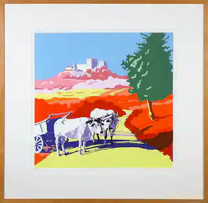 Marco Kooiman - Zeefdruk, Il castello - Ingelijst vendu pour 80€ !