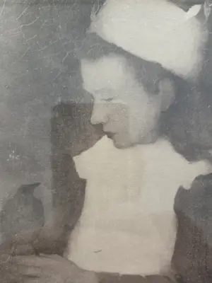 Jan Mankes - Meisje met lijster. Ingelijst. kopen? Bied vanaf 79!