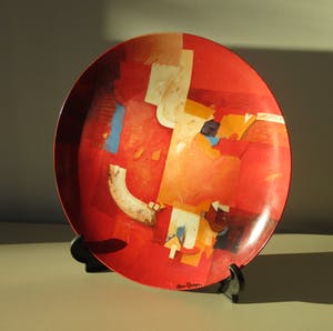 Theo den Boon - Platelen bord Confrontation uit de serie Proeven van Kunst - Royal Goedewaagen kopen? Bied vanaf 1!