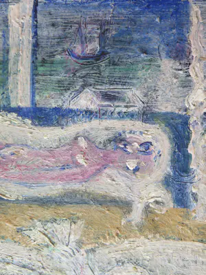 Armand Bouten - Twee naakte figuren in een interieur, uitkijkend op zee kopen? Bied vanaf 650!