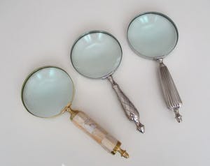 Curiosa - Drie klassieke vergrootglazen of loepen kopen? Bied vanaf 1!