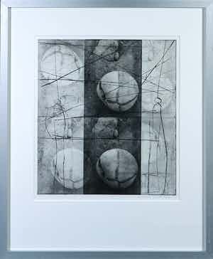 Monique Schep - Ets en aquatint, Zilveren droomkoord - Ingelijst verkocht voor € 35!