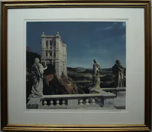 Carel Willink - Ingelijste litho , Landschap met Museum – Nr. 9 van 30 - Lijst, 66 x 76 cm. kopen? Bied vanaf 250!