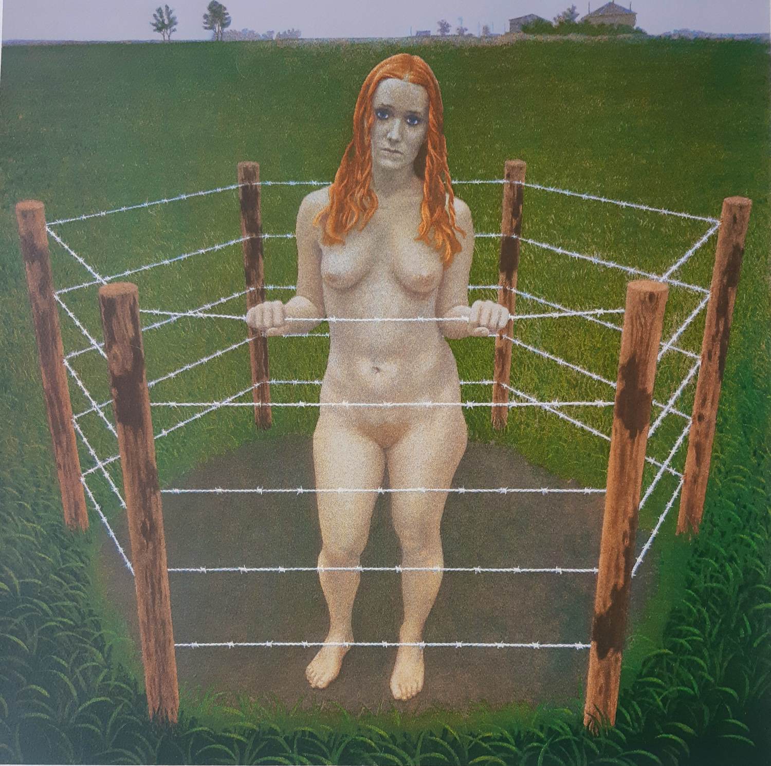 Teun Nijkamp - Weiland met vrouw achter prikkeldraad kopen? Bied vanaf 65!