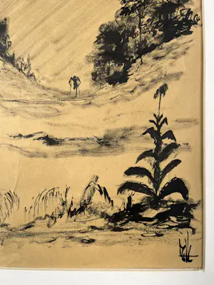 Melle Oldeboerrigter - Surrealistisch landschap kopen? Bied vanaf 75!