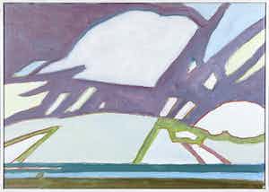 Paul Overhaus - Olieverf op doek, Landschap - Ingelijst verkocht voor € 70!