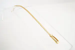 104- LEUK! 18 krt geel-gouden gourmette armband met gesp-sluiting- klein model kopen? Bied vanaf 340!