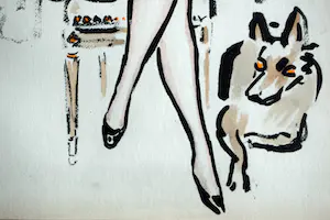 Kees van Dongen - Pochoir - Jeune Femme avec Chien kopen? Bied vanaf 1250!