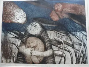 Ria Zurne - kleurenets 'Confrontatie in de geestentuin' kopen? Bied vanaf 25!