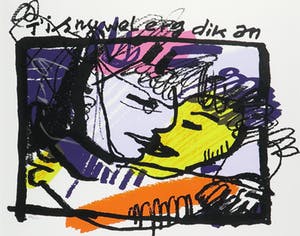 Herman Brood - Zeefdruk, T'is nu wel erg dik an - Ingelijst kopen? Bied vanaf 150!