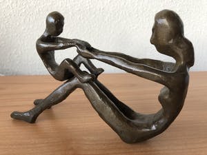Brons (Onbekend) - Bronzen beeld moeder met kind. kopen? Bied vanaf 20!