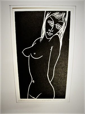Ota Janecek - Tsjech. alleskunner - Jaren 60 E.A. Linosnede - gestileerd Naakt - potloodgesrd kopen? Bied vanaf 60!
