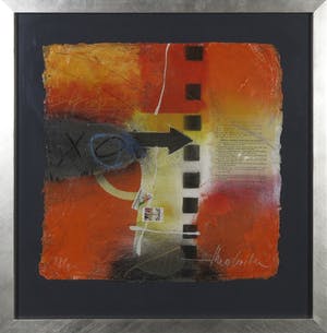 Theo Koster - Zeefdruk en collage, Zonder titel - Ingelijst kopen? Bied vanaf 35!