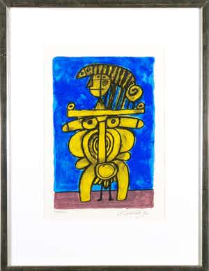 Corneille - Zeefdruk, Het oog van de zomer- Ingelijst verkocht voor € 150!