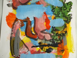 Peter Klashorst - Acrylverf op papier – Abstract 8 – 47,5 x 36 cm - 2016 kopen? Bied vanaf 35!