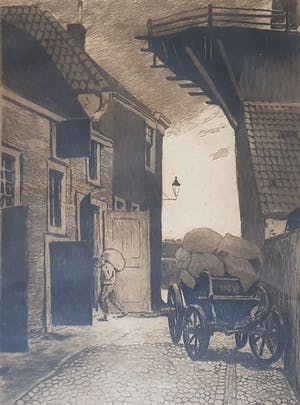 Willem Witsen - ets- Molensteeg, handgesigneerd en no.60 kopen? Bied vanaf 89!