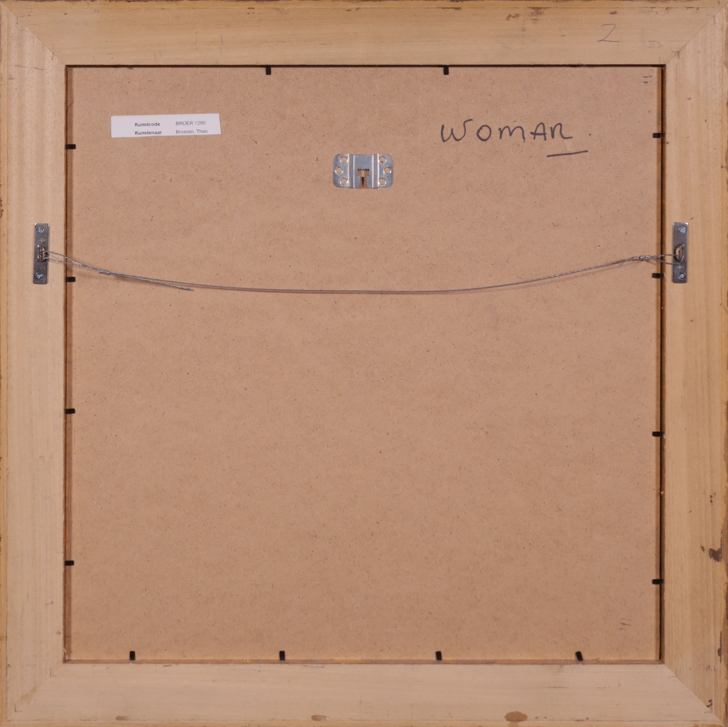 Theo Broeren - Acryl op board, Woman - Ingelijst kopen? Bied vanaf 1!