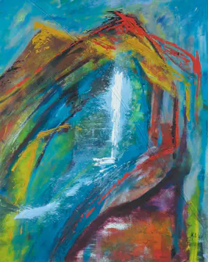 Niet of onleesbaar gesigneerd - Gemengde techniek op papier, Zonder titel - Ingelijst kopen? Bied vanaf 1!