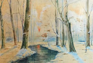 Niet of onleesbaar gesigneerd - C3628-1 - Winters bosgezicht kopen? Bied vanaf 10!