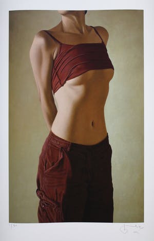 Willi Kissmer - Kleurengiclee LADY IN RED Handgesigneerd. kopen? Bied vanaf 65!
