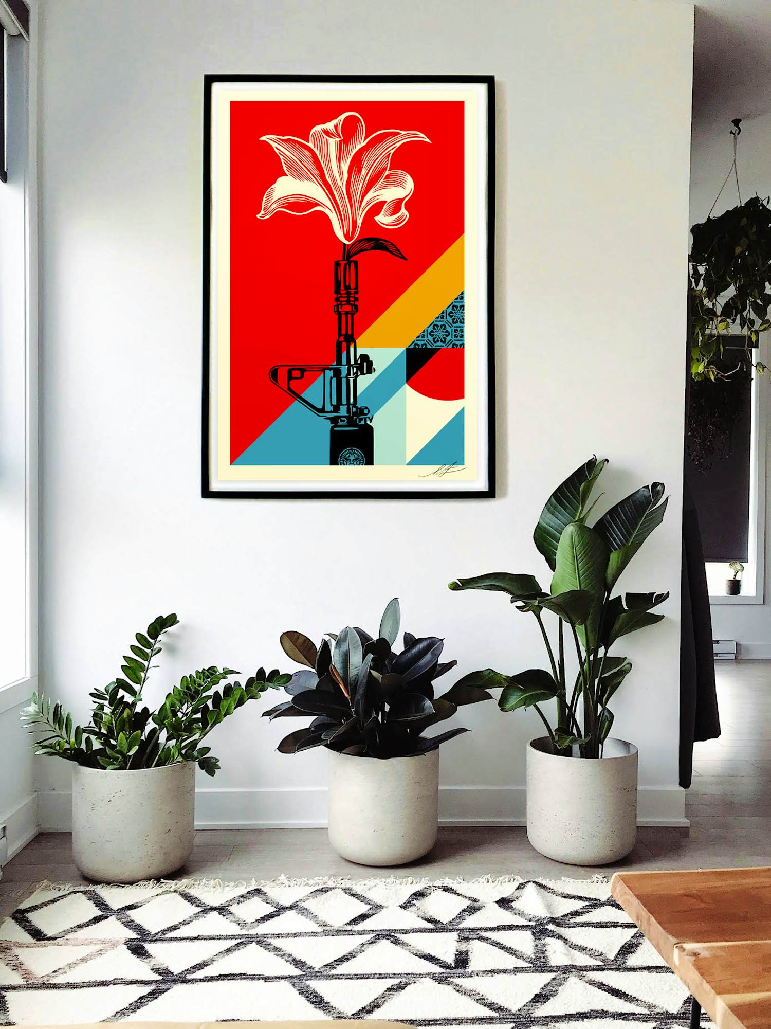 Shepard Fairey - AR-15 Lily Lithograph sold for € 10!