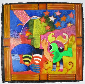 Clemens Briels - Zeefdruk en collage, Algunas gente... (Groot) kopen? Bied vanaf 100!