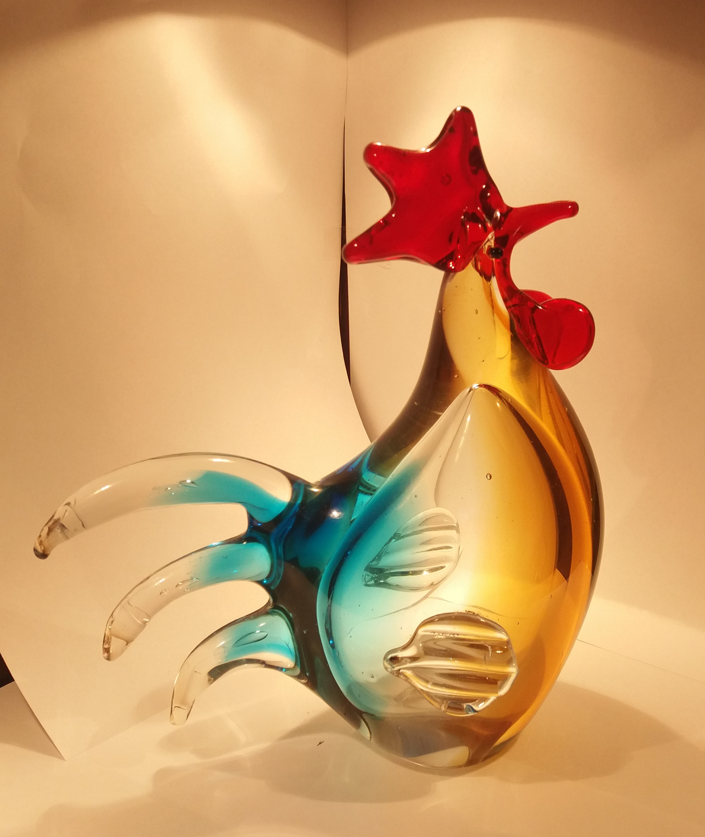 Niet of onleesbaar gesigneerd - Mond geblazen Murano haan kopen? Bied vanaf 1!