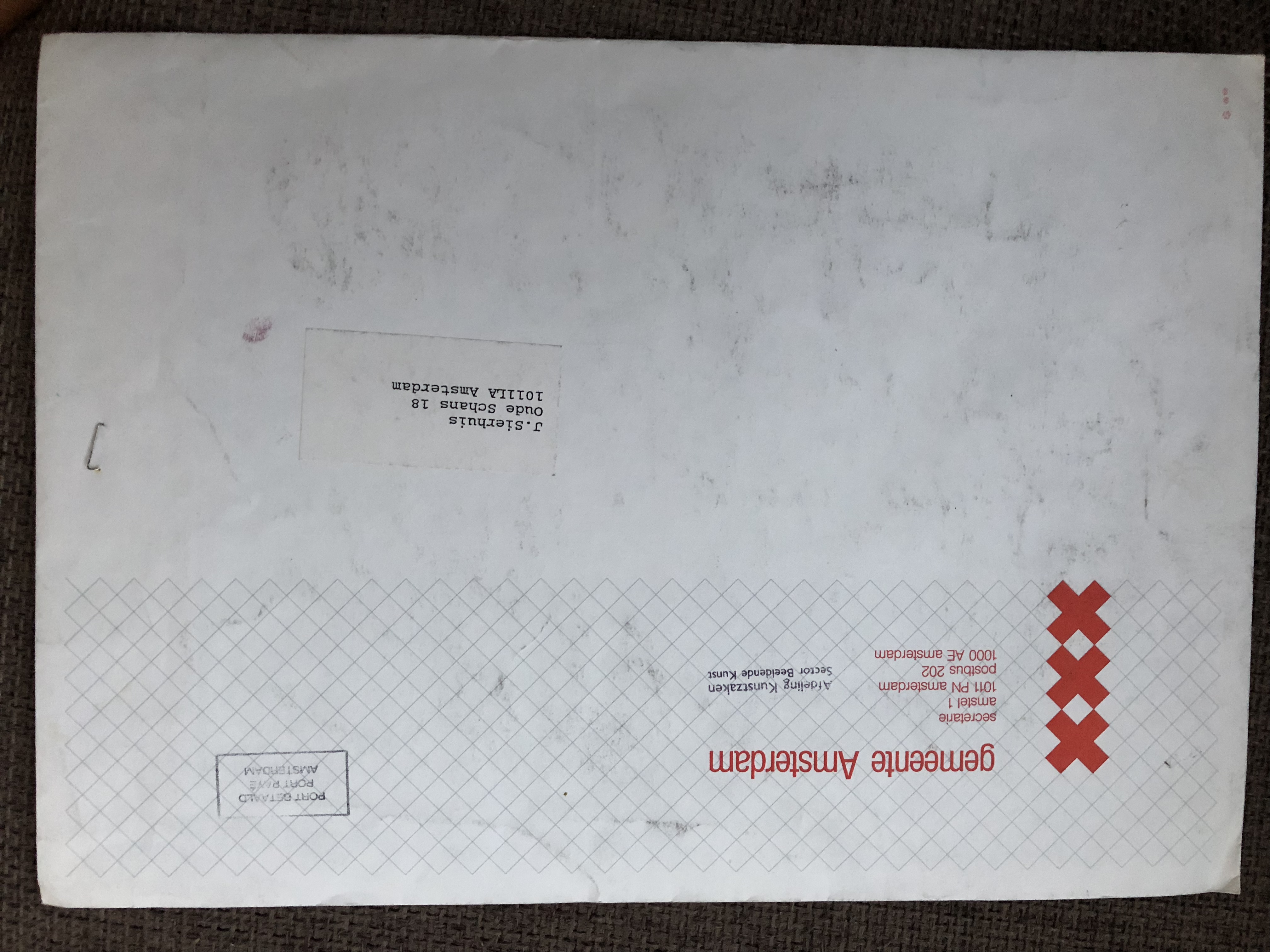 Jan Sierhuis - Mooie tekening op achterzijde van enveloppe  kopen? Bied vanaf 25!