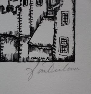 Toon Tieland - Litho - zalig kerstfeest gezond 1983 kopen? Bied vanaf 50!