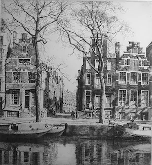 Hendrikus Roodenburg - Korsjespoortsteeg Amsterdam -ets 1954- kaufen? Bieten Sie von 1!