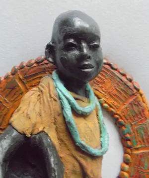 Marianne Houtkamp - "Voeding" 2009. Prachtig patina! kopen? Bied vanaf 595!