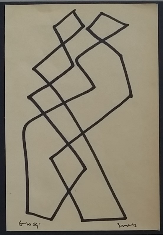 Siep van den Berg - Innige omhelzing - Inkt op papier  verkocht voor € 125!