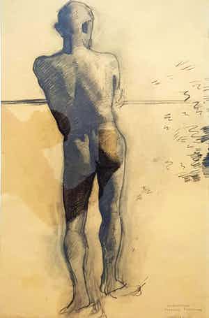 Antonie Wijnstroom - Een staande figuur verkocht voor € 35!