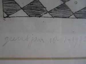 Geertjan van Oostende - Ingelijste ets "Big mother is watching you" kopen? Bied vanaf 1!