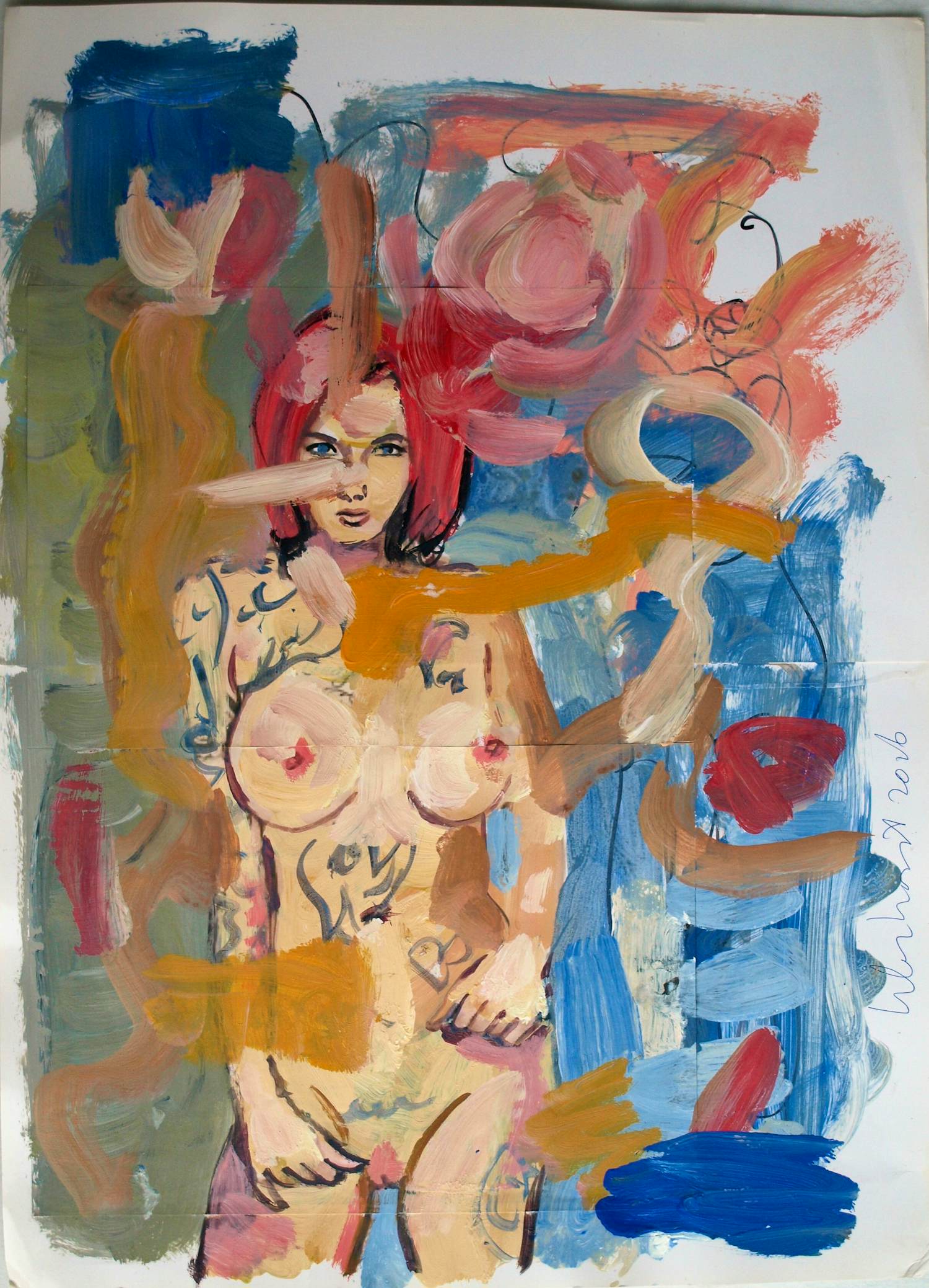 Peter Klashorst - Peter Klashorst - Beauty - Mooi formaat - Handgesigneerd !!! verkocht voor € 80!