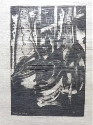 Daan de Vries - LOT VAN 4 STUKS / ZW-W HOUTSNEDE / SIG kopen? Bied vanaf 55!