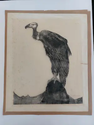 Willem van den Berg - Houtsnede Gier kopen? Bied vanaf 60!