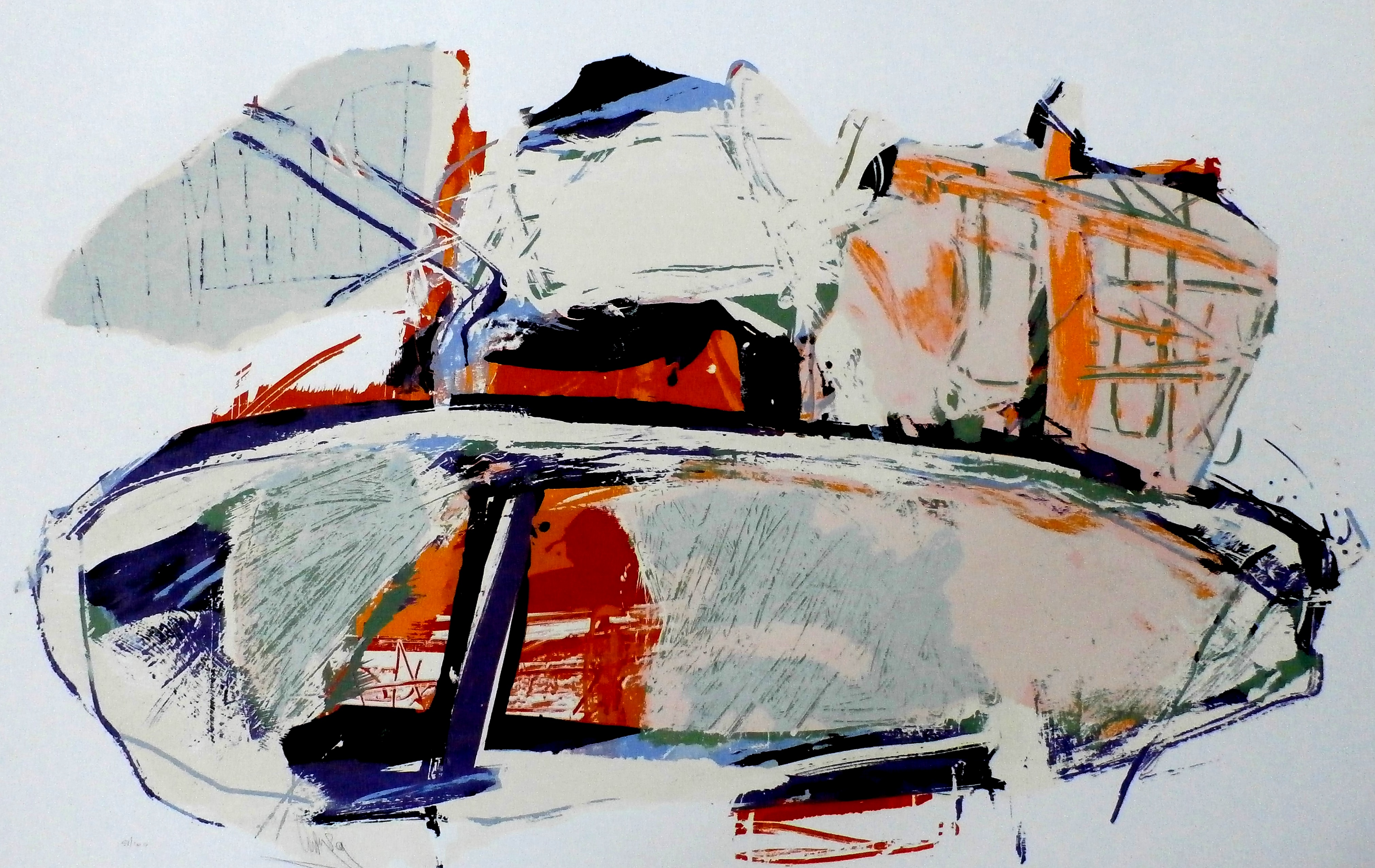 Arty Grimm - zeefdruk: abstract verkocht voor € 70!