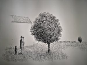 Metten Koornstra - Grote litho -1977- bep. oplage (90 ex) 'moeder en dochter' - potloodgesigd. kopen? Bied vanaf 59!