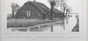 Han van Hagen - Ets - 'boerderij Zuideinde' - 1982 - 12/50 kopen? Bied vanaf 10!