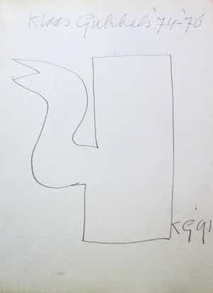 Klaas Gubbels - potloodtekening: kan - 1991 verkocht voor € 99!