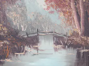 Jan Verheul - landschap met water en bomen kopen? Bied vanaf 50!