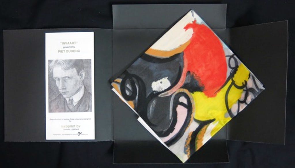 Piet Ouborg - Zeefdruk op katoenzijde, Invaart kopen? Bied vanaf 35!