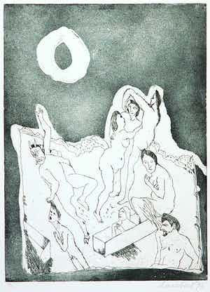 Lucebert - Ets, Zonder titel verkocht voor € 200!