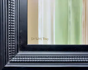 Tony De Wolf - Stilleven met peren, olieverf op paneel (zeer mooi ingelijst, groot) kopen? Bied vanaf 3950!